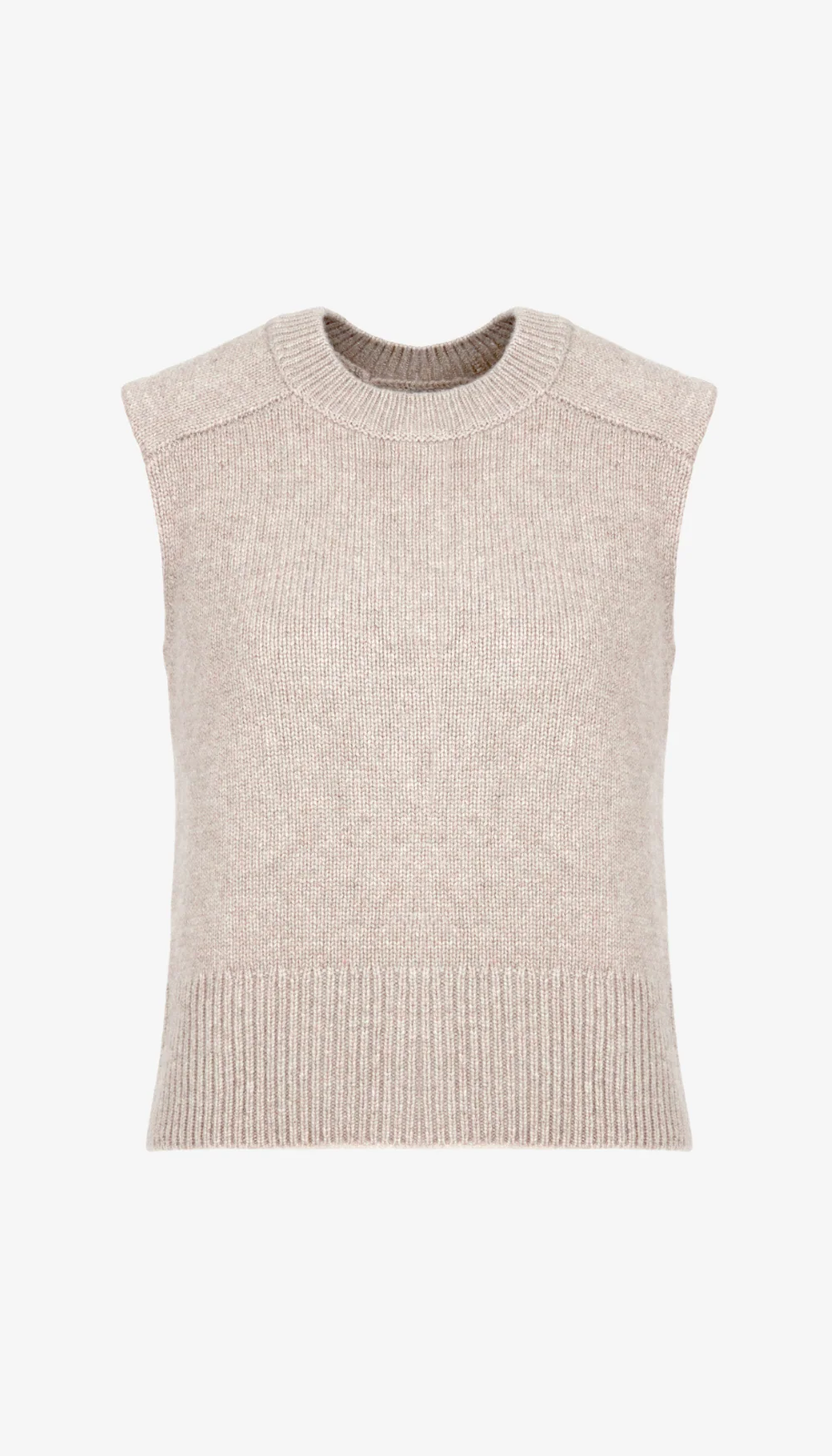 Cashmere Sleeveless Crewneck - Image 3