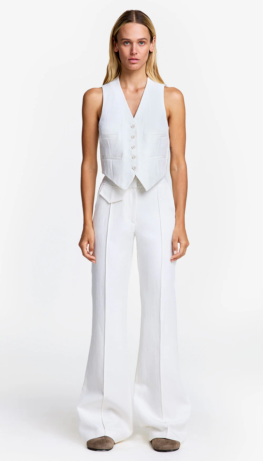 Patch Pocket Pintuck Trouser