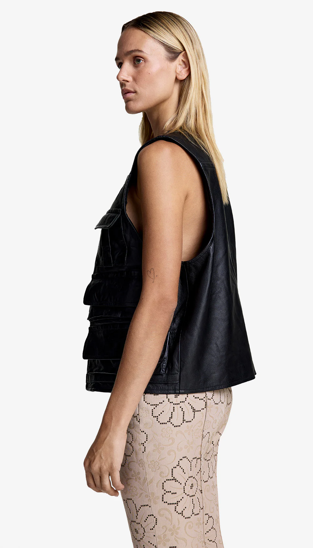 Leather Cargo Vest - Image 2