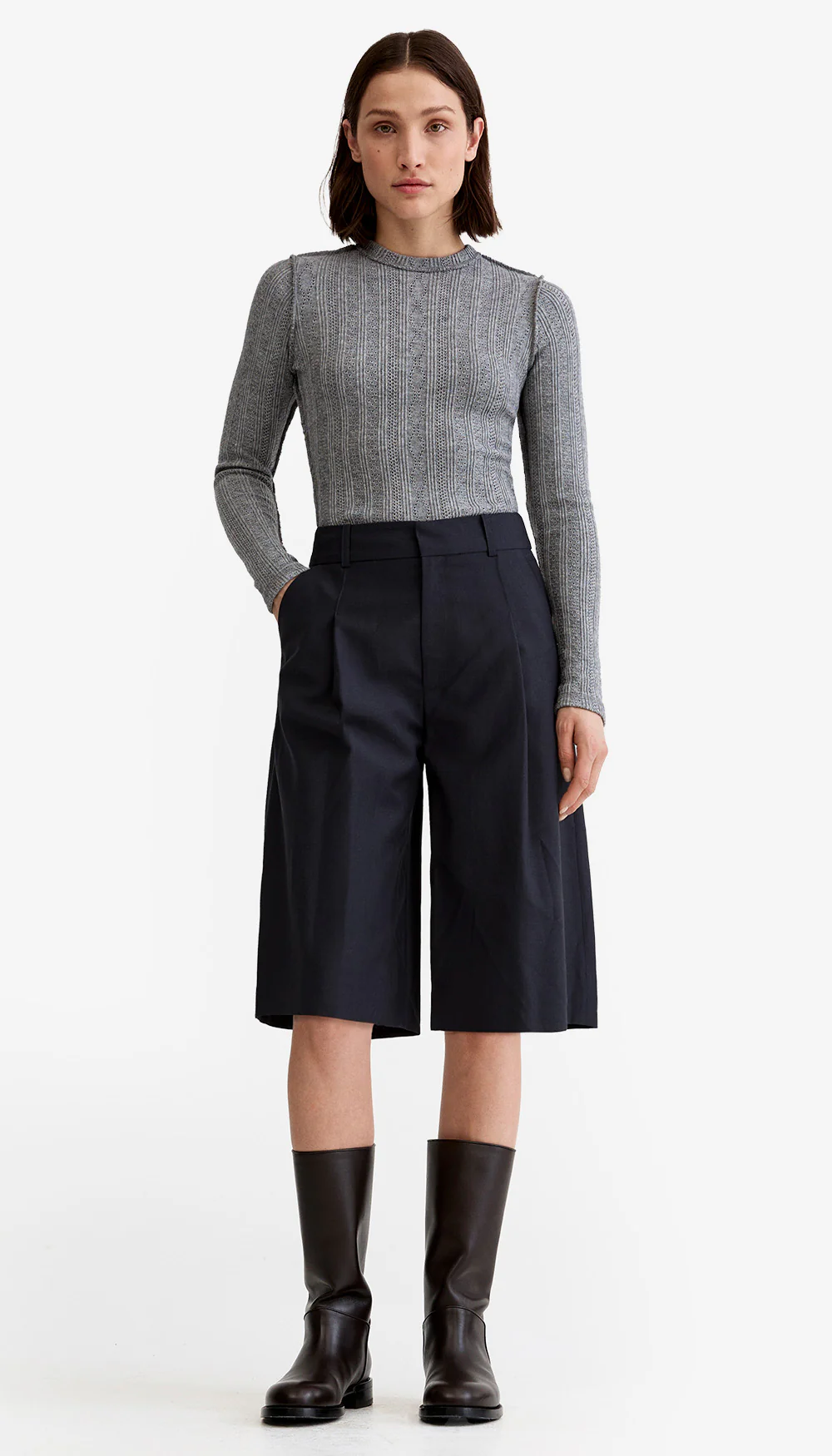 Pointelle Knit Crewneck - Image 3