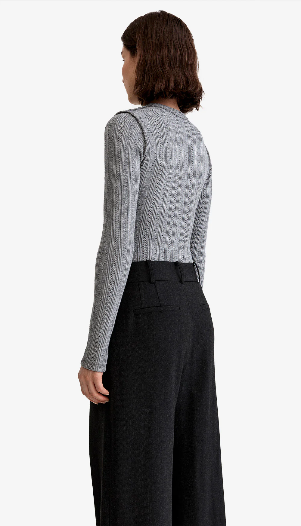 Pointelle Knit Crewneck - Image 4