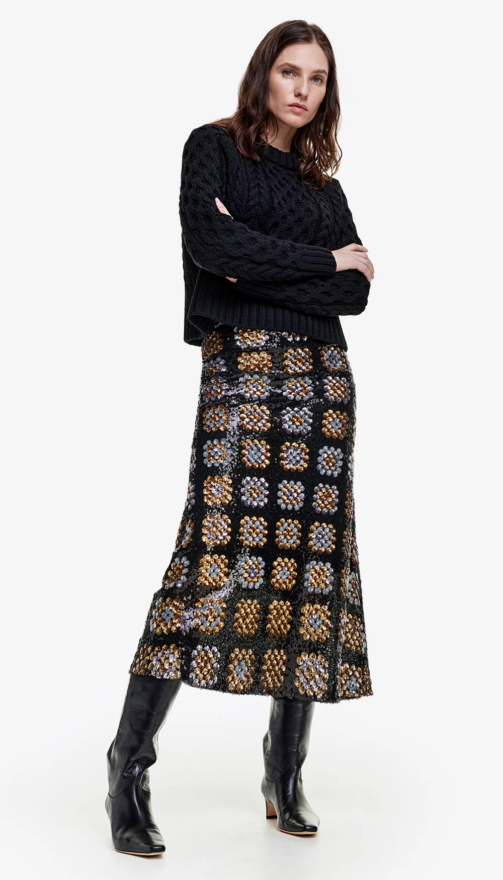 Sequin Midi Skirt - Image 2