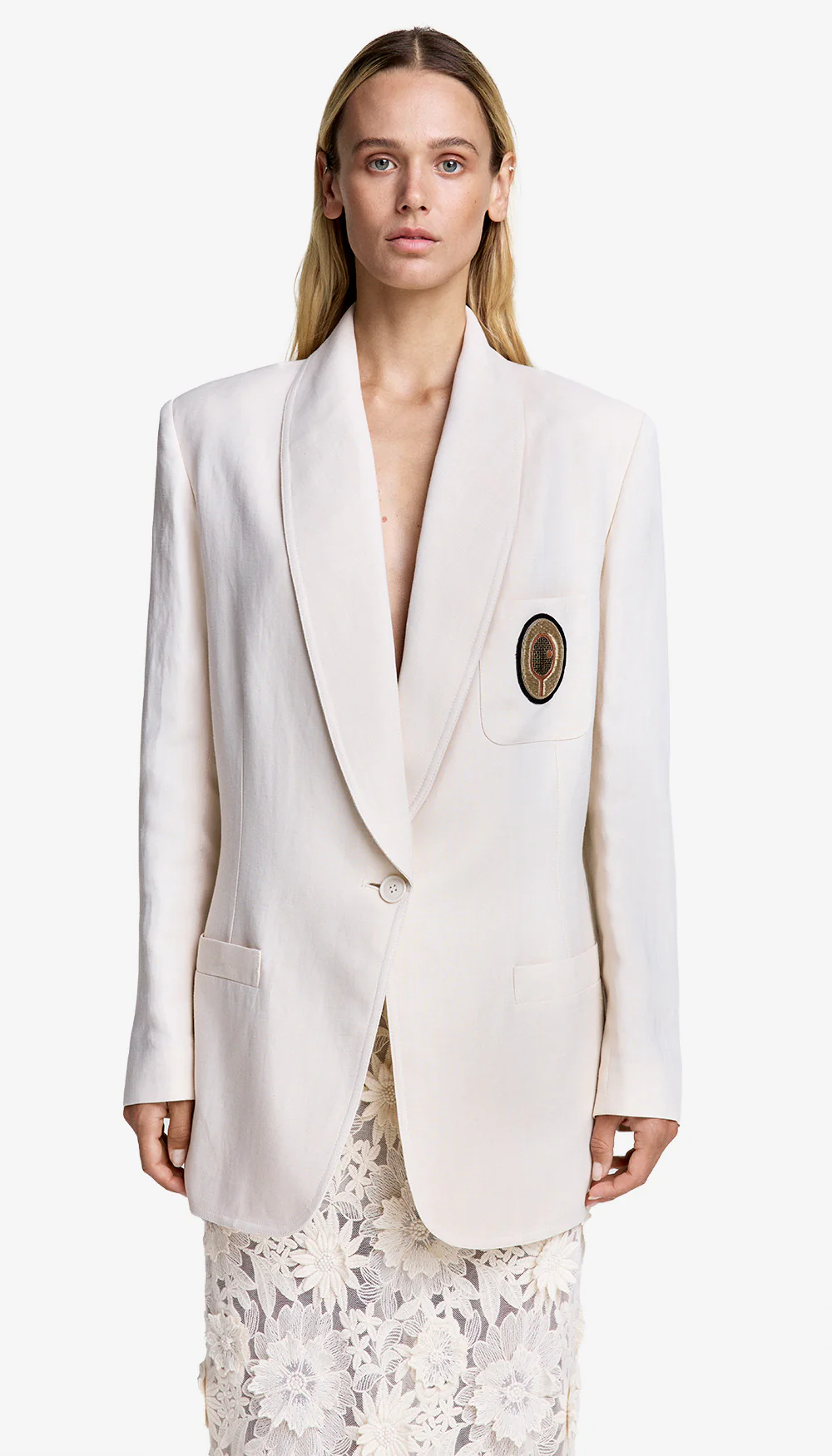 Shawl Collar Oversized Blazer