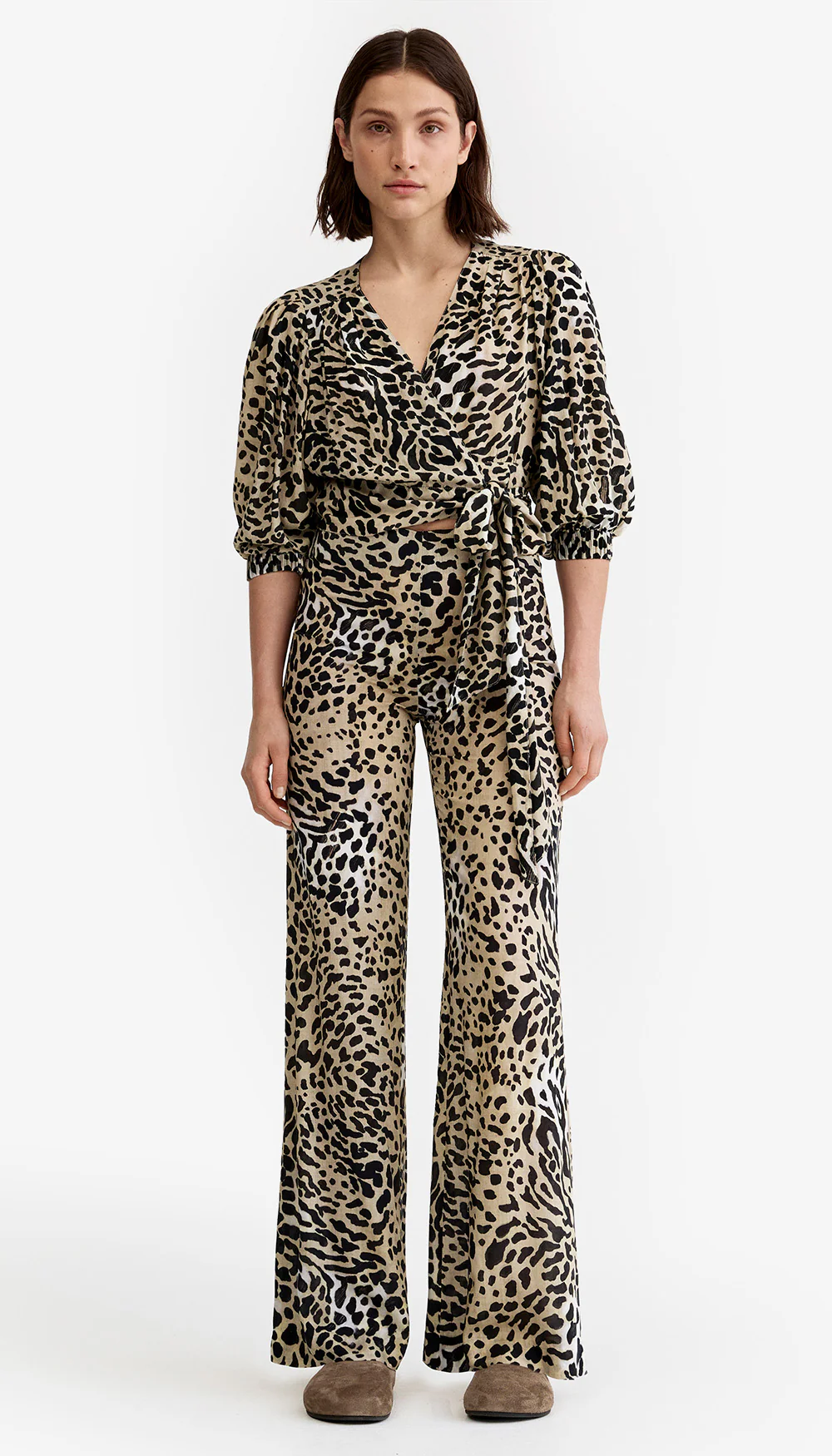 Side Zip Palazzo Pant